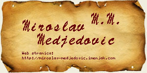Miroslav Međedović vizit kartica
